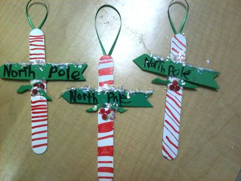 Cute North Pole ornaments! Polar Express Crafts, Polar Express Christmas Party, Polar Express Theme, Polar Express Party, December Activities, Preschool Christmas Crafts, Christmas Kindergarten, 4 December, Christmas School