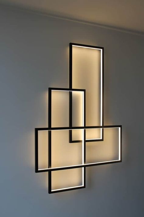 Triple Frame Wall Lamp Blitz Design, Diy Lampe, Desain Furnitur Modern, Hemma Diy, Diy Casa, Indirect Lighting, Diy Furniture Easy, Hus Inspiration, Lampe Design