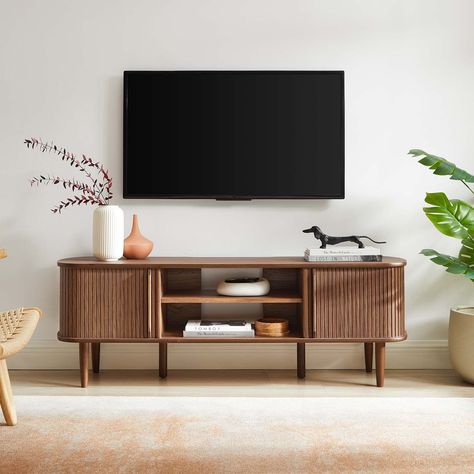 Midcentury Tv Stand, Ruang Tv, Tv Console Modern, Furnitur Ruang Keluarga, Tv Stand Decor, Modern Entertainment Center, Living Room Tv Stand, Tv Stand Wood, Modern Tv Stand