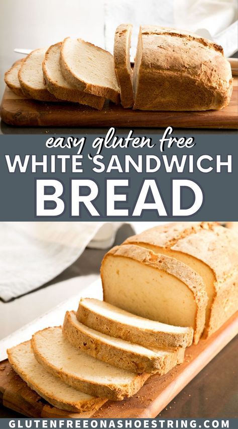 Put BLTs, PB&J, and grilled cheese back on the menu because this gluten free white sandwich bread delivers big on taste and texture. Try this easy gluten free bread recipe today! This soft and tender bread bends and squishes and tastes like the “real thing”, and it has a lovely bakery-style crust to boot. #glutenfreelunch #allergyfriendlyrecipes Gluten Free Sandwich, Gluten Free Sandwich Bread, Best Gluten Free Bread, Gluten Free Sandwiches, Pain Sans Gluten, Sandwich Bread Recipes, Gluten Free Recipes Bread, Best Gluten Free, Gluten Free Eating