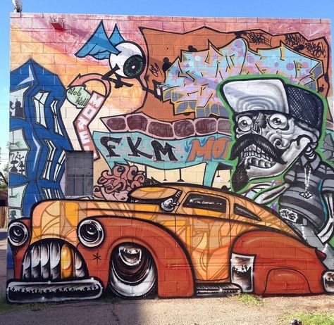 by Angel Diaz + Lalo Cota in Albuquerque, New Mexico (LP) Mexican Graffiti Art, Mexican Graffiti, Mexican Street Art, Graffiti Type, Guerilla Art, Lowrider Art, Type Art, Art Area, Mexico Art