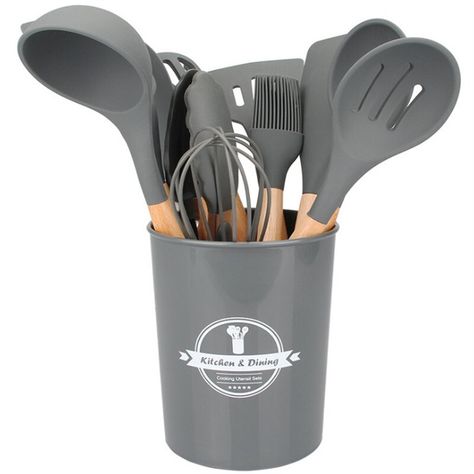 Fityou 12-Piece Assorted Kitchen Utensil Set & Reviews | Wayfair.ca Silicone Kitchenware, Wooden Cooking Utensils, Kitchenware Set, Cooking Spatula, Silicone Kitchen Utensils, Cooking Utensil, Kitchen Cooking Utensils, Cooking Utensils Set, Spatula Set