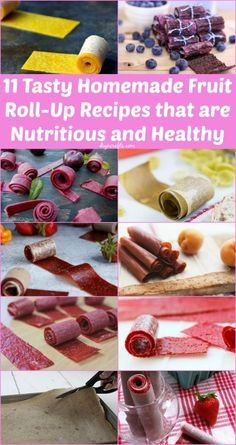 Healthy Fruit Roll Ups Healthy Rolls, Fruit Leather Recipe, Roll Ups Recipes, Recipes With Few Ingredients, Fruit Roll, Fruit Roll Ups, Dehydrated Fruit, Dessert Aux Fruits, Homemade Snacks