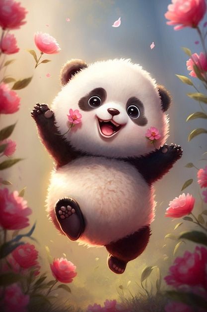 Panda bear cub cubby is hanging from a t... | Premium Photo #Freepik #photo #hair-style #model #makeup-model #sexy-model Cute Panda Pictures, Cute Panda Art, Panda Photo, Panda Photos, Panda Bears Wallpaper, Cute Panda Drawing, Panda 3d, Cute Pandas