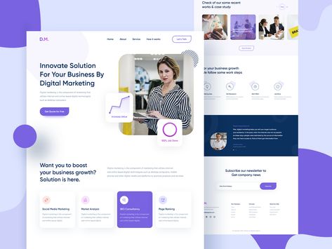 Digital Marketing Website Design by dotpixel-agency Digital Marketing Website Design, Marketing Website Design, Digital Marketing Website, Agency Website Design, Agency Website, Web Ui Design, Web Design Agency, Web Layout Design, Digital Agency