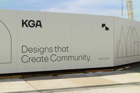 Construction Fence, Hoarding Design, Community Places, Construction Branding, Construction Signs, Real Estate Marketing Design, Typographic Logo Design, Billboard Design, Brand Refresh