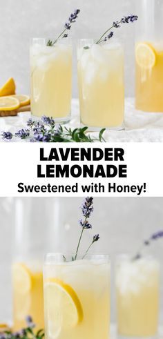 Lavender Honey Recipe, Honey Lemonade Recipe, Honey Lavender Lemonade, Honey Drinks, Classic Lemonade Recipe, Lavender Lemonade Recipe, Classic Lemonade, Easy Lemonade Recipe, Honey Lemonade