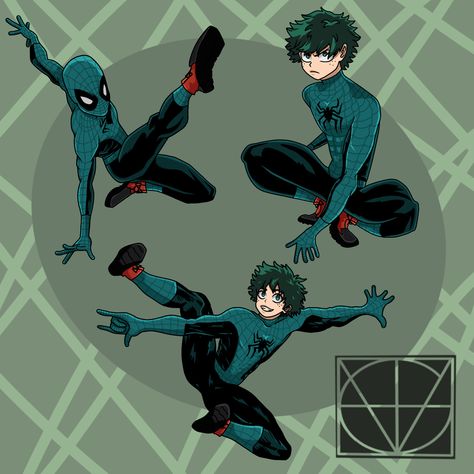 Spider Deku Fanart, Deku X Spiderman, Mha Spiderman Au, Venom Bakugou X Spiderman Deku, Deku As Spiderman, Spider Deku X Deadpool Bakugou, Spiderman Deku, Spider Deku, Spiderman Crossover