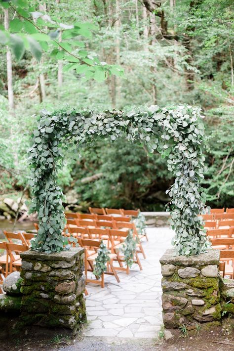 Greenery Arbor, Forest Fairytale, Wedding Ceremony Seating, Smoky Mountain Wedding, Wedding Ceremony Arch, Wedding Arbour, Wedding Shower Favors, Ceremony Seating, Custom Wedding Favours