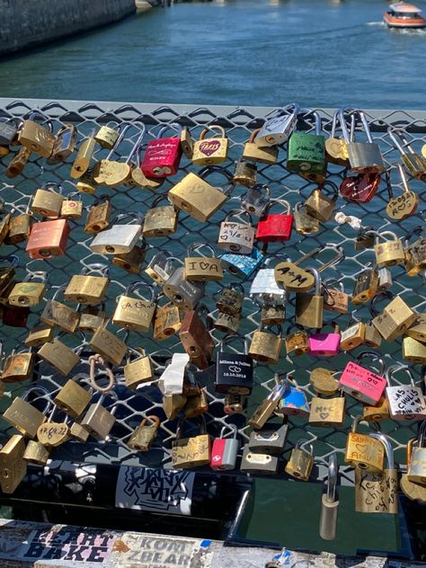 Lock On Bridge, Paris Love Lock Bridge, Locks On Bridge, Bridge In Paris, Love Lock Bridge, Love Bridge, Love Locks, Lock Bridge, Love Lock