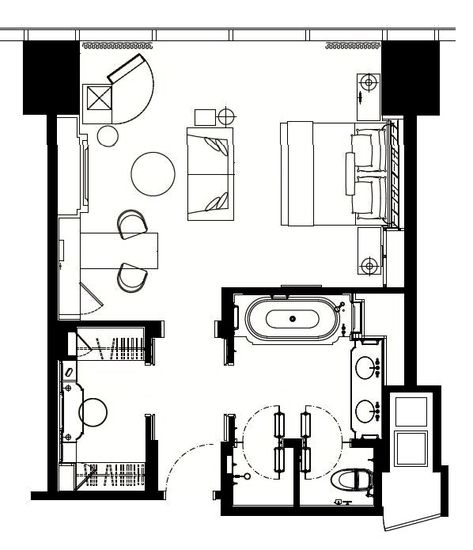 The St. Regis Kuala Lumpur Deluxe Room 63sqm/678sqft Hotel Suite Floor Plan, Suite Layout, Master Suite Layout, Hotel Room Plan, Hotel Room Design Plan, Hotel Floor Plan, Deluxe Room, Hotel Floor, تصميم داخلي فاخر