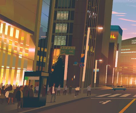 Kat Tsai, Environment Painting, Perspective Art, Futuristic Art, City Scene, Animation Background, Visual Development, Environment Concept Art, Environmental Art