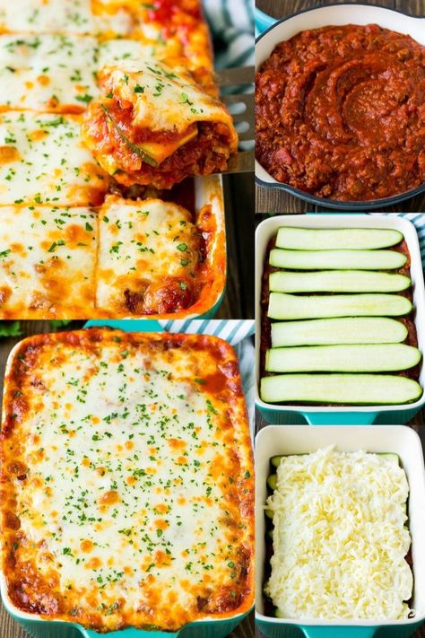 Zucchini Meat Lasagna, Lasagna Made With Zucchini, Zucchini Lasagna With Ricotta Cheese, Gluten Free Zucchini Lasagna, Lasagna With Zucchini And Meat, Lasange Recipe Zucchini, Layered Zucchini Recipes, Easy Zucchini Lasagna Recipe, Zucchini Lazana Recipes