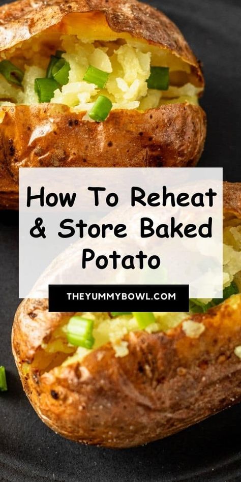 But what if you have leftover potatoes? Is it really possible to retain that fluffy potato texture with a crispy exterior after storing and reheating? This article walks you through the best practices of storage and the various reheating methods available to ensure that your leftover baked potatoes are just as delicious as they were when first cooked on the oven rack! Reheating Baked Potatoes, Reheat Baked Potato, Leftover Baked Potato, Leftover Baked Potatoes, Cooking Baked Potatoes, Best Baked Potato, Potato Storage, Twice Baked Sweet Potatoes, Potatoes In Oven