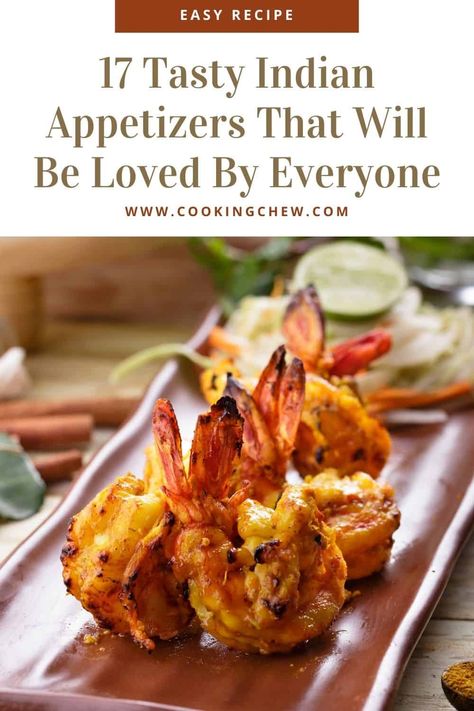 Are you searching for Indian appetizers? Look no further! We compiled 17 authentic Indian appetizer recipes you can serve on your Indian dinner party table! Non Veg Appetizers, Indian Dinner Buffet Ideas At Home, Indian Wedding Appetizers, Indian Amuse Bouche, Chicken Appetizers Indian, Indian Dinner Party Table, Indian Themed Dinner Party, Veg Appetizers For Party Indian, Indian Fusion Appetizers