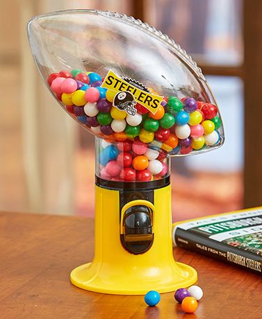 Basement Movie Room, Types Of Candy, Nfl Merchandise, Nfl Gifts, Father Christmas Gifts, Creative Birthday Gifts, Candy Dispenser, Nfl Gear, Candy Holder