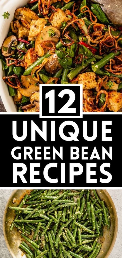 There aren’t many vegetables that are as versatile and satisfying as the crisp-tender green bean. I’ve rounded up 12 unique green beans recipes that showcase its versatility and willingness to take on just about any flavor. French Green Bean Recipes, Green Bean Side Dish Recipes, Green Bean Recipes Healthy, Green Vegetable Recipes, Easy Green Bean Recipes, Fresh Green Bean Recipes, Fresh Vegetable Recipes, Green Beans Side, Green Bean Dishes