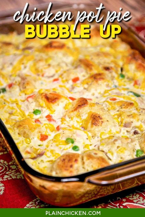 Recipes Using Cubed Chicken, Oven Chicken Pot Pie With Biscuits, Chicken Pot Pie Recipe With Cream Of Chicken Soup, Meals With A Rotisserie Chicken, Chicken And Dumplings Casserole Easy, Rotisserie Chicken And Spinach Recipes, Southern Chicken Recipes, Chicken Pot Pie Recipe With Biscuits, Dollar Meals