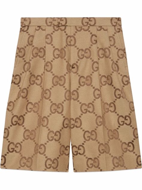 Shop or share your style of the product on ModeSens! Beige Jumbo GG canvas shorts from GUCCI featuring GG Supreme canvas, pressed crease, two side slash pockets and two rear welt pockets. Gucci Shorts, Brand Logos, Dress Shorts, Tailored Shorts, Shorts For Men, Gucci Men, Welt Pockets, Welt Pocket, Short Outfits