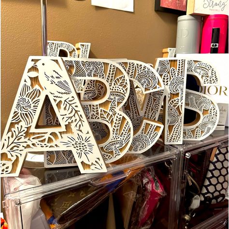 These Cute Decorative Letters Can Be Used For Wall Art For Your Stands To Signify, Who You Are Using Initials Of Your Name. Murakami Flower, Japanese Bird, Lighthouse Painting, Vintage Hummel, Wooden Letter, Wedding Vases, Pink Petals, Decorative Letters, Room Idea