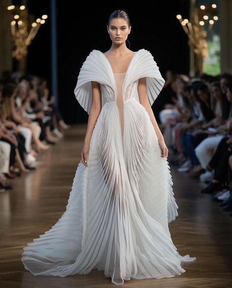 Avant Garde Fashion Dresses, Avant Garde Fashion Couture, Avant Garde Dress, Structured Gown, Fashion Collection Inspiration, Avant Garde Dresses, Swan Dress, Haute Couture Designers, Haute Couture Gowns