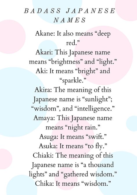 100 Badass Japanese Names for Girls And Boys - NamesBuddy Cool Japanese Names, Japanese Names Female Meaning, Japanese Names With Meaning, Cute Japanese Names, Japanese Names For Girls, Japanese Girl Names, Pretty Meaning, Japanese Last Names, Japanese Female Names