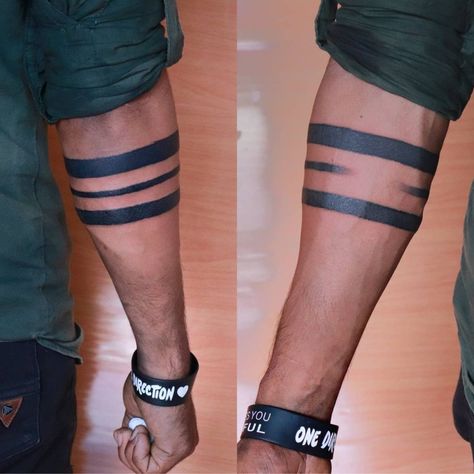 Arm Ring Tattoo Men, Armband Tattoo Men Forearm, Bicep Band Tattoo, Arm Ring Tattoo, Armband Tattoo Mann, Tattoo Men Arm, Black Band Tattoo, Leg Band Tattoos, Stripe Tattoo