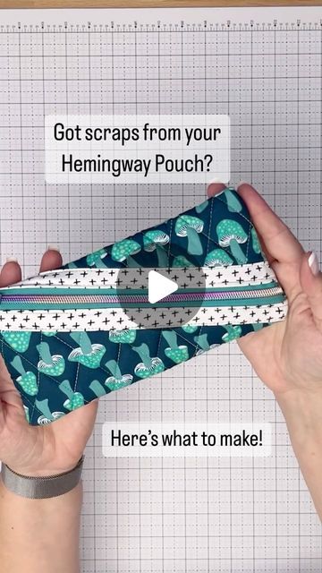 Jacqueline Gillies on Instagram: "✨ Got Hemingway Pouch scraps? Make a pencil case ✨  I’m a sucker for using up scraps… and when I made the #hemingwaypouch by @centerstreetquilts the other day, I didn’t want to waste the quilted offcut!  So - I made a super cute pencil case to go with the pouch!  In reality, you just use the other side of the zip, and the offcut from the quilted panel - then follow the pattern steps to make the pencil case…   In my house - my kids want their own version of this pairing and they’re shopping my stash to decide on what fabric they want me to use!  I love this @wattsalot print from the #fireflyfabric range for @rubystarsociety - those 🍄 are so cuuuuttte!  #zipperpouch #pencilcase #zip #zippouch #zipperbag #zipperedpouch #rainbowzip #quiltedpouch #quilted #sew Free Pencil Case Pattern, Fabric Pencil Case Pattern, Diagonal Zipper Pouch Pattern, Key Pouch Pattern, Hemingway Pouch Pattern Free, Hemingway Pouch Pattern, Quilted Pencil Case, Zipper Pouch Ideas, Pencil Pouch Sewing Pattern