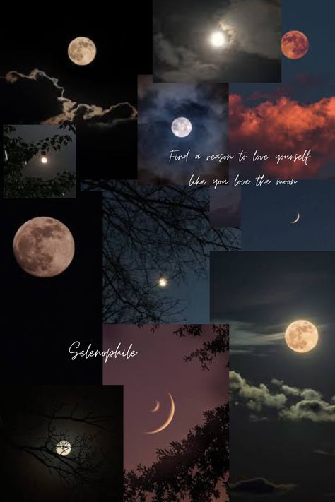 Wallpaper For Selenophile, Moon Natural Photo, Moon With Stars Aesthetic, Moon Pictures Wallpaper, Selenophile Wallpaper, Moon Asthetics Photos, Moon Wallpaper Night Skies, Moon Aesthetic Pics, Moon Collage Wallpaper