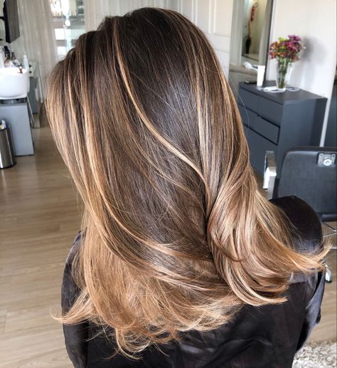 Honey Dip Hair, Short Honey Brown Hair With Highlights, Blond Carmel Balayage, Highlight Dark Blonde Hair, All Over Color With Highlights, Dark Blonde Hair Golden, Golden Blonde On Dark Hair, Light Brown With Golden Highlights, All Over Caramel Hair Color