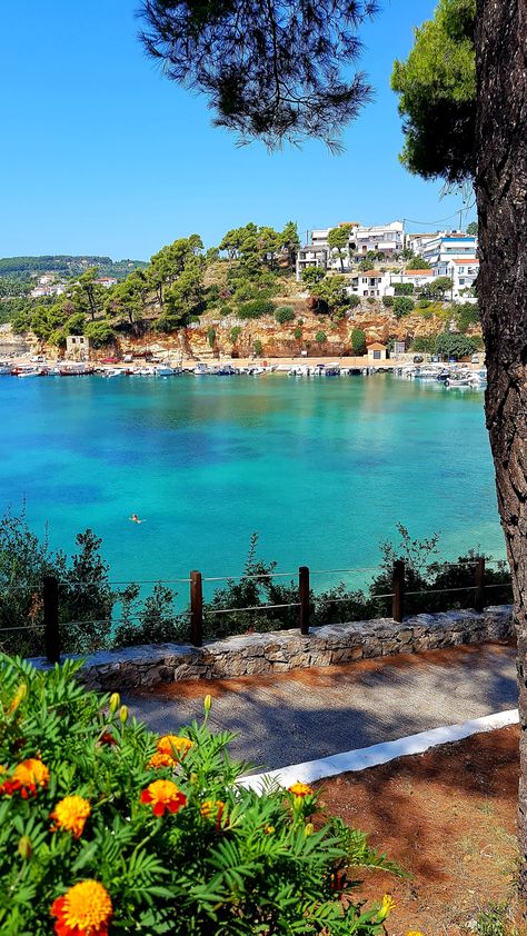 Votsi village, Alonnissos island, Sporades, west Aegean sea, Greece Aegean Sea Greece, Aegean Sea Aesthetic, Writing Setting, Mediterranean Life, Greece Sea, Greece Map, Santorini Island, Greece Holiday, Aegean Sea