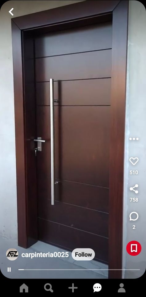 Main Flush Door Design Entrance, Flush Door Design, House Main Door, Wooden Main Door, Home Door Design, Room Door Design, Flush Doors, Wooden Door Design, Duplex House Design