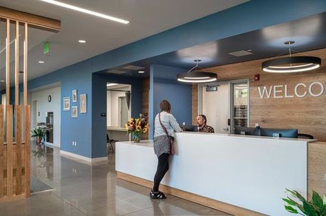 Mental Health Clinic Interior Design, Health Clinic Interior Design, Rehabilitation Center Architecture, Health Architecture, The Dalles Oregon, Medical Clinic Design, Healthcare Center, Healthcare Interior Design, Office Health