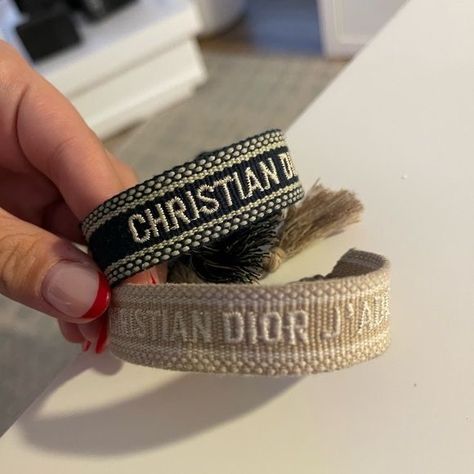 Dior Embroidered Bracelet, Christian Dior Jadior Bracelet, Dior Tassel Bracelet, Dior Bracelets Aesthetic, Dior Fabric Bracelet, Dior Matching Bracelets, Dior Jewelry Set, Christian Dior Bracelet Woven, Cristian Dior Bracelets