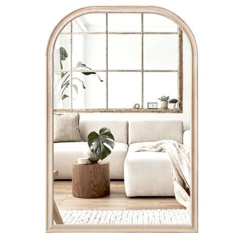 PRICES MAY VARY. Elegant Arch-Shaped Design: Elevate your home decor with a farmhouse mirror featuring a graceful arch shape. Perfect for bathrooms, entryways, or living rooms, this design adds a touch of sophistication and visual interest to any space Versatile Distressed Finishes: Choose between two stylish distressed finishes – classic white or rich brown. These timeless colors ensure seamless integration into various decor styles, allowing you to create a cohesive and aesthetically pleasing Long Mirror Above Sofa, Large Entry Mirror, Wood Arch Mirror, Sconces Next To Mirror, Arched Mirror Decor Living Room, Arch Mirror Entryway, Boho Bathroom Mirror, Wood Vanity Mirror, Wood Bathroom Mirror