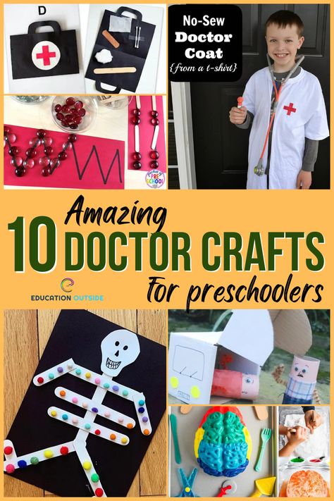 Doctors Activity Preschool, Medical Preschool Activities, Doctor Science Preschool, Healthcare Preschool Activities, Kindergarten Occupation Activities, Doctor Stem Activities Preschool, Doctor Activities For Preschool Ideas, Medical Activities For Preschool, Kindergarten Doctor Activities