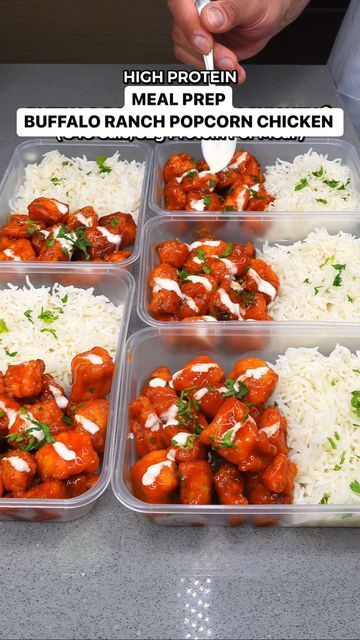 How To Eat Healthy On Vacation, High Protein Low Cal Meal Prep, Meal Prep Protein Ideas, Buffalo Chicken Meal Prep, Zack Chug, Ranch Popcorn, Protein Bowl, Protein Meal Prep, High Protein Meal