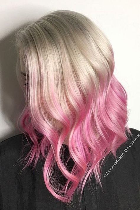 Amazing Pink Ombre Hair Ideas ★ See more: http://lovehairstyles.com/amazing-pink-ombre-hair-ideas/ Blonde Hair With Pink Tips, Pink And Blonde Hair, Blonde To Pink Ombre, Blonde And Pink, Reverse Ombre Hair, Ombre Hairstyles, Reverse Ombre, Pink Ombre Hair, Pink Blonde Hair