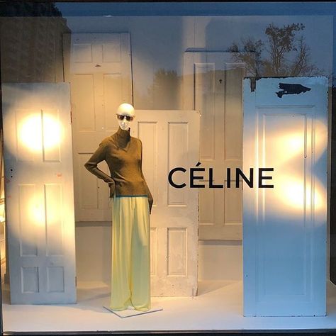 SAKS FIFTH AVENUE, Wisconsin Avenue, Chevy Chase, Maryland, “If you don’t go through life with an open mind, you will find a lot of closed doors”, for Celine, pinned by Ton van der Veer Chevy Chase, Store Windows, Creative Display, Space Interiors, Visual Display, Closed Doors, Pop Up Store, Visual Merchandising, Window Display