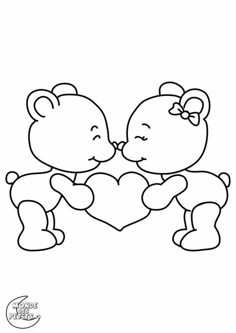 Valentines Day Drawing, Free Kids Coloring Pages, Valentines Day Coloring Page, Valentine Coloring Pages, Heart Coloring Pages, Love Coloring Pages, Valentines Day Coloring, Bear Coloring Pages, Valentine Coloring