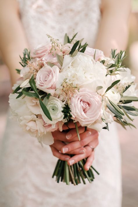 Simple White And Blush Bridal Bouquet, Rose Pink Wedding Bouquet, Blush Bridesmaid Flowers, Pale Wedding Bouquet, Wedding Bouquets Posy, Pink And White Rose Bridal Bouquet, Blush Pink And White Wedding Flowers Bridesmaid Bouquets, Pale Pink And White Wedding Flowers, Small Pink Wedding Bouquet