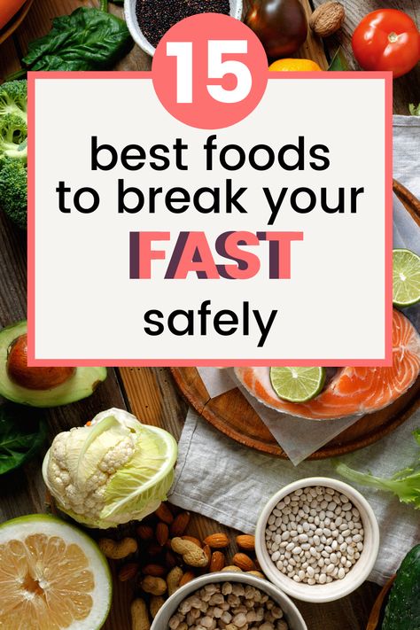 Learn which foods to eat to break your fast safely and effectively according to your health goals. Snacks To Break A Fast, Foods That Wont Break A Fast, Food To Eat After Fasting, Best Food To Eat After Fasting, Break A Fast Meal, Fast Breaking Food, Best Way To Fast, How To Break A 72 Hour Fast, What Doesn’t Break A Fast