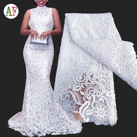 AF High Quality White African Cord Lace Fabric swiss Guipure Lace Cloth For Nigerian Wedding Party Dresses Sewing https://m.alibaba.com/product/1600217404918/AF-High-Quality-White-African-Cord.html?__sceneInfo={"cacheTime":"1800000","type":"appDetailShare"} Dresses Sewing, Corded Lace Fabric, Bridal Lace Fabric, Cord Lace, Nigerian Wedding, Guipure Lace, Bridal Lace, Wedding Party Dresses, Cotton Lace