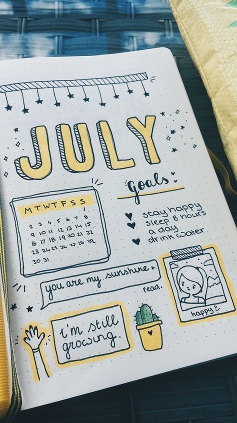 These are the best bullet journal ideas for July! I have tried the bullet journal cover ideas and they are so easy to copy! Bullet Journal Simple, Penanda Buku, Bullet Journel, Creating A Bullet Journal, Bullet Journal Mood Tracker Ideas, Bullet Journal Paper, Bullet Journal Weekly Spread, Bullet Planner, Bullet Journal Mood