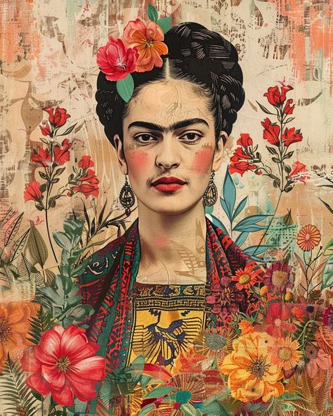 Frida Kahlo Paintings Illustration, Frida Kahlo Art Illustration, Frida Kahlo Aesthetic, Frida Kahlo Self Portrait, Friday Kahlo, Frida Tattoo, Frida Kahlo Illustration, Portraiture Artist, Frida Kahlo Paintings