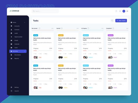 Saas Task Management Dashboard Design :: Behance Task Management Ui, Task Management Dashboard, Task Management App, Software Ui Design, Sales Crm, Performance Tasks, Ui Design Website, Dashboard Ui, Crm System