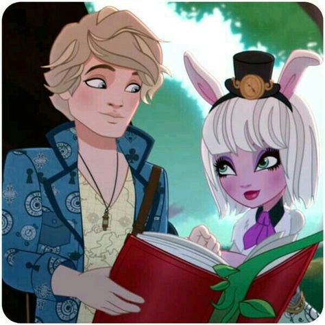 Ever After High | Bunny Blanc and Alistair Wonderland Alistair X Bunny, Alistair Ever After High, Ever After High Couples, Bunny Ever After High, Ever After High Alistair, Alistair Wonderland, Amor Minions, Everafter High, Ashlynn Ella