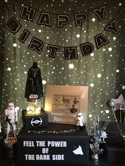 Dark Side Birthday Party, Star Wars Dark Side Birthday Party, Sith Birthday Party, Darth Vader Birthday Party, Tattoo Future, Star Wars Party Decorations, Star Wars Themed Birthday Party, Star Wars Dark Side, Star Wars Baby Shower