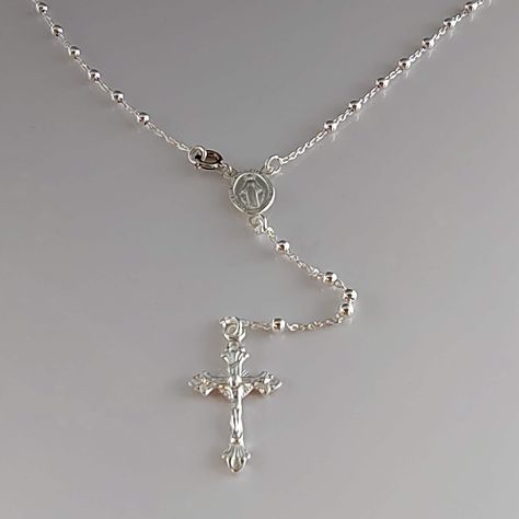 Silver cross necklace