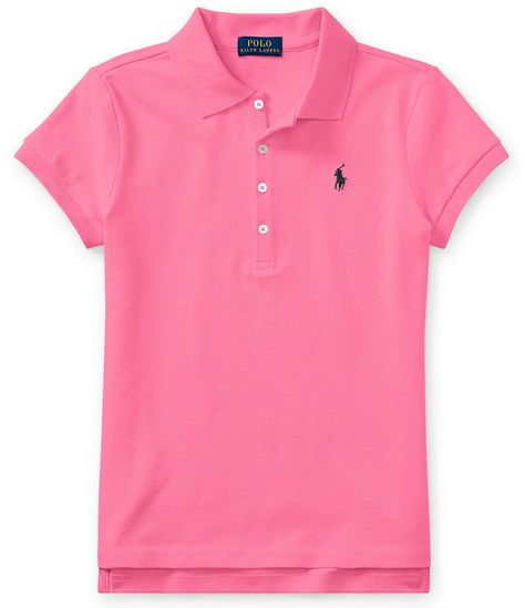 From Polo Ralph Lauren Childrenswear, this polo features:stretch mesh fabrication ribbed polo collarshort sleeves with ribbed armbandselongated five-button front placketsignature embroidered pony at left chesttennis tailpullover style cottonmachine washImported. Ralph Lauren Toddler Girl, Polo Shirt Girl, Pink Polo Shirt, Polo Outfit, Kids Uniforms, Mask Diy, Cotton Polo Shirt, Camisa Polo, Shirt Online